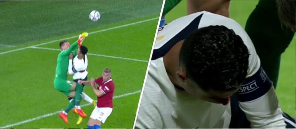 Árbitro no sancionó «nada» por falta que recibió Cristiano Ronaldo en la que resultó gravemente lesionado