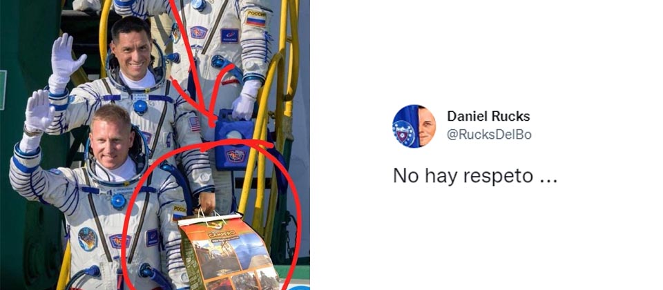 Daniel Rucks «se enoja» por imagen falsa de astronauta Frank Rubio llevando pollo al espacio