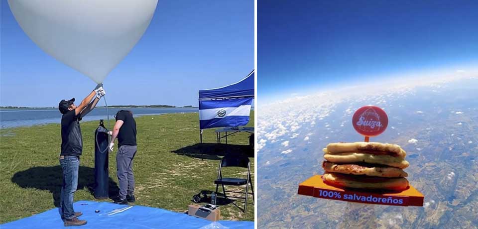 VIDEO: Reconocida pupuseria de San Salvador envía cuatro pupusas al espacio 🚀👨🏼‍🚀 
