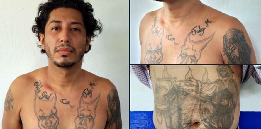 Terrorista se hizo tatuajes de demonios para tapar los de la pandilla; de nada le valió