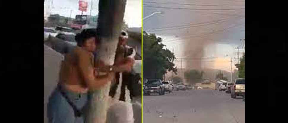 VIDEOS: Potente tornado sorprende a habitantes de un pueblo de Sinaloa, México