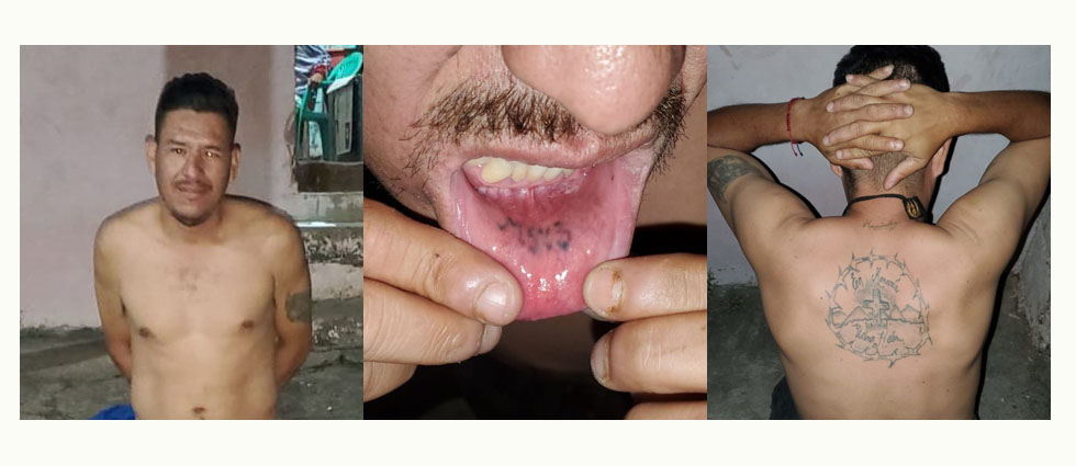 Capturan a sonriente terrorista que hasta en el labio andaba tatuajes alusivos a la MS-13