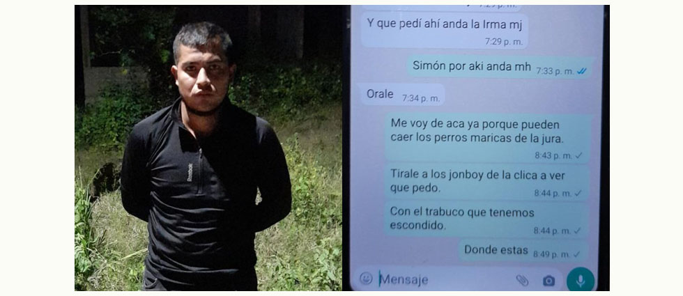Arrestan sujeto tras hallarle mensajes en su celular que lo vinculan con la MS-13