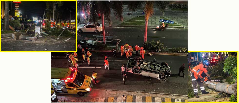 Conductor provocó gran alboroto en el bulevar del Hipódromo tras derribar una palmera y publicidad