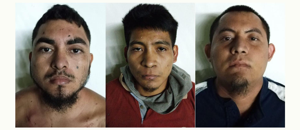 Policías arrestan a tres temidos pandilleros en una casa destroyer en Sonsonate