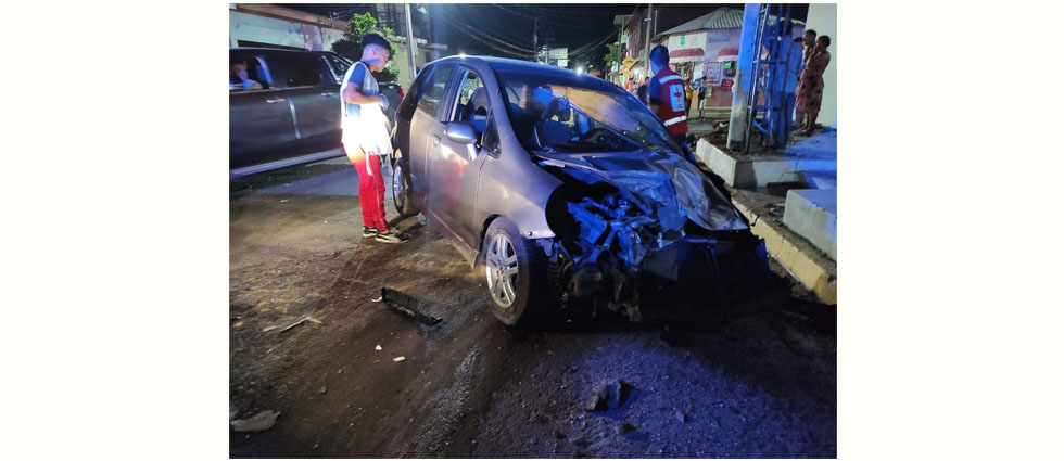 Un lesionado tras fuerte accidente de tránsito en Metapán