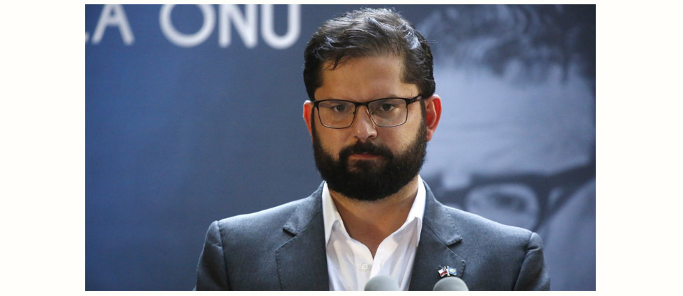 Presidente Boric de Chile con 35% de aprobación￼