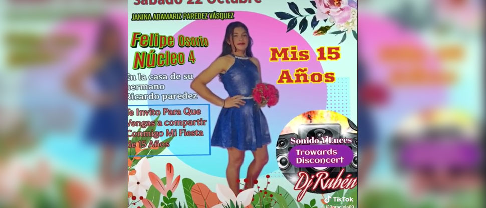 Al estilo Rubí: Joven viraliza invitación “abierta” para celebrar sus 15 años