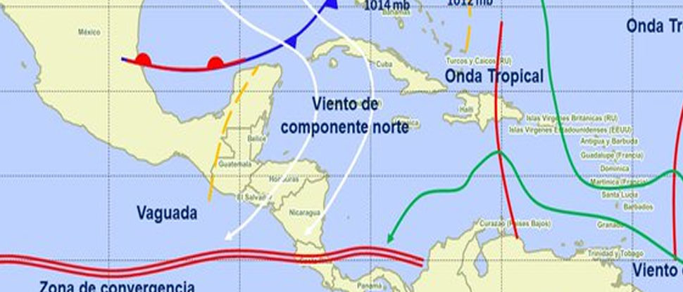 Aumenta a 50% la probabilidad de que baja presión, que podría pasar por el país, se convierta en ciclón