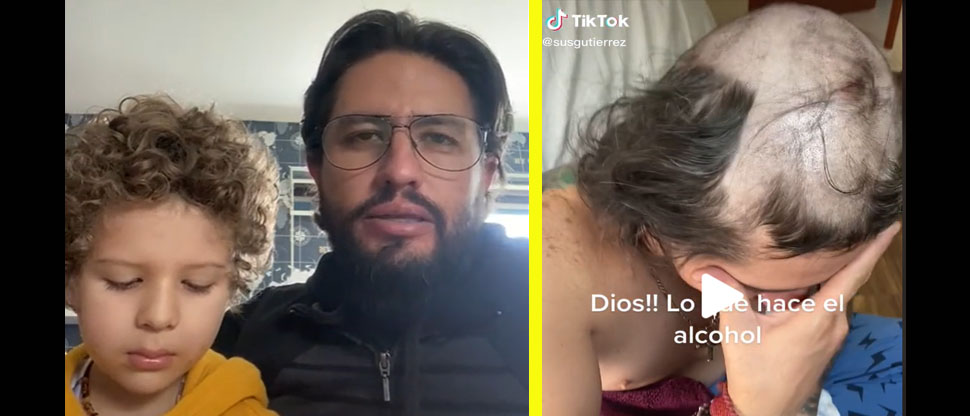 Hombre llega a casa “pasado de copas”, se duerme y sus hijos le cortan el cabello