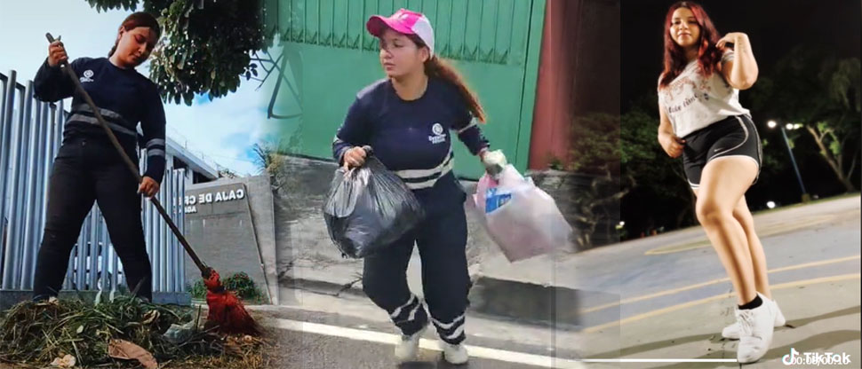 Video Viral: Empleada de la sección de Desechos Sólidos recoge la basura en bikini