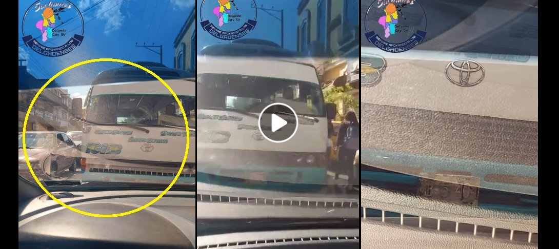 Microbusero bloquea el paso tras circular en sentido contrario sobre calle Rubén Darío: VIDEO