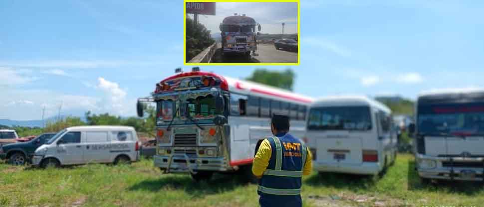 Mandan a predio Changallo autobús por circular con placas falsas