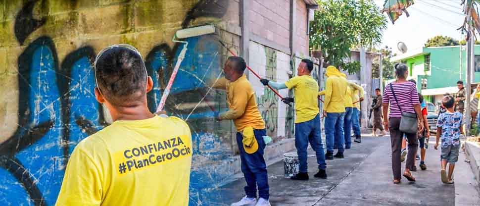Reos del Plan Cero Ocio continúan borrando las huellas que quedaron de las pandillas en el país