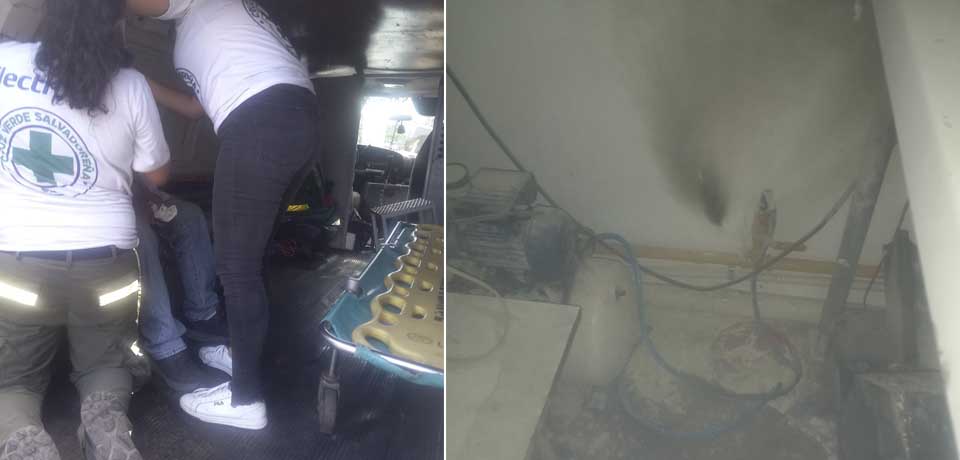 Fuga en tambo de gas provoca explosión y conato de incendio en vivienda en Santa Tecla