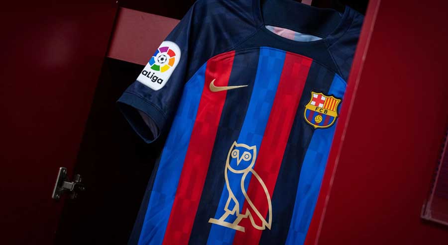 El Barça lucirá el emblema del cantante Drake en el Clásico