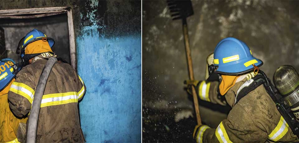 Bomberos sofocan incendio en un mesón en La Libertad