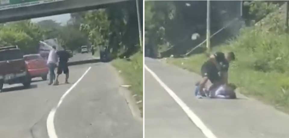 Nuevo acto de intolerancia: Sujeto golpea y saca el arma a conductor en pleno tráfico