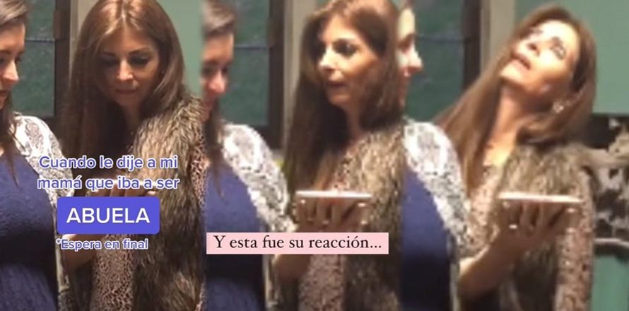 VIRAL | Mujer se desmaya luego de enterarse que se convertirá en abuela