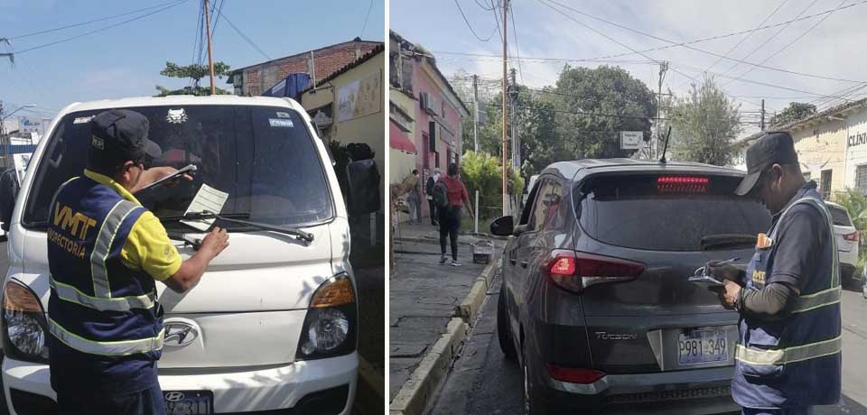 Sancionan a conductores por estacionarse en ejes preferenciales