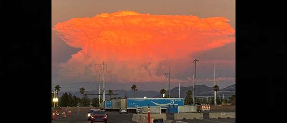 VIDEO: Confunden un fenómeno atmosférico con una explosión nuclear en Las Vegas
