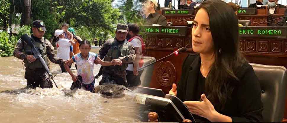 Diputada de oposición afirma que “sí anduvieron” en territorio por la emergencia de las lluvias, pero que no se hicieron fotos