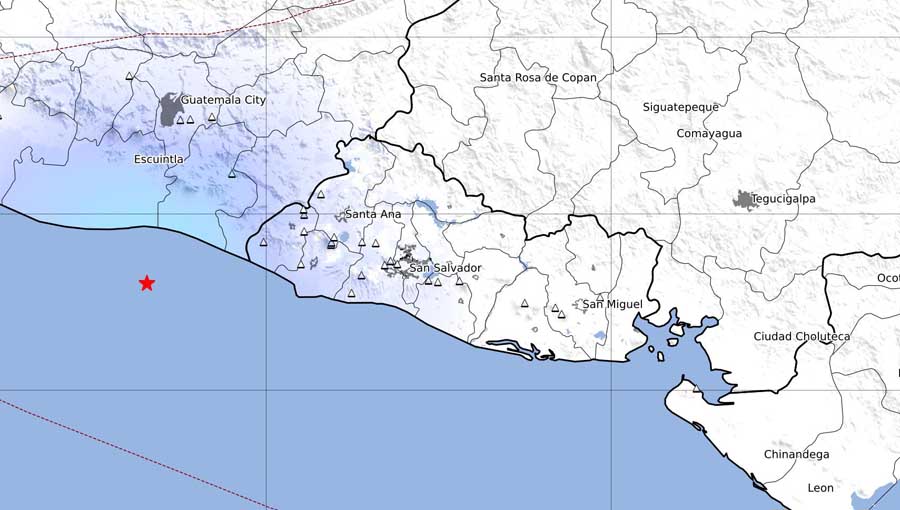 Sismo de 4.2 grados afecta a parte de El Salvador