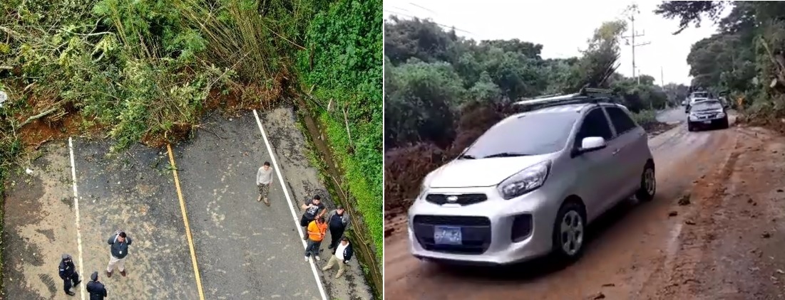 En tiempo récord, Fovial habilita el paso vehicular tras derrumbe en Ruta de las Flores