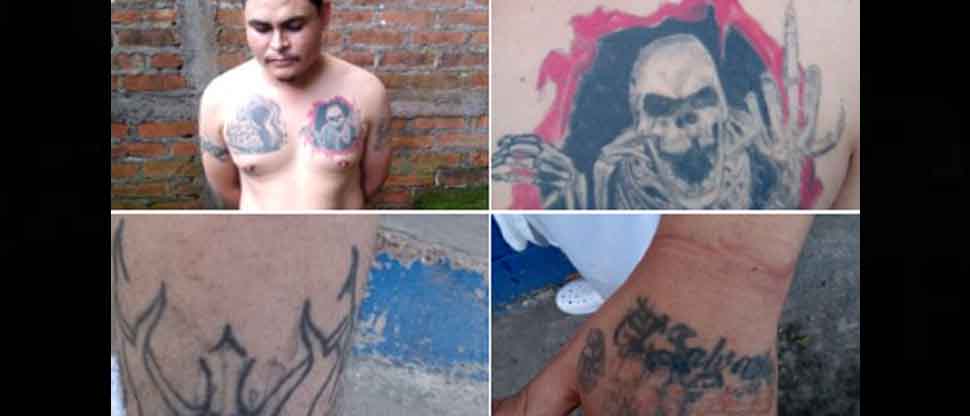 Capturan a terrorista que intentó ocultar los  tatuajes de su pandilla con figuras de demonios