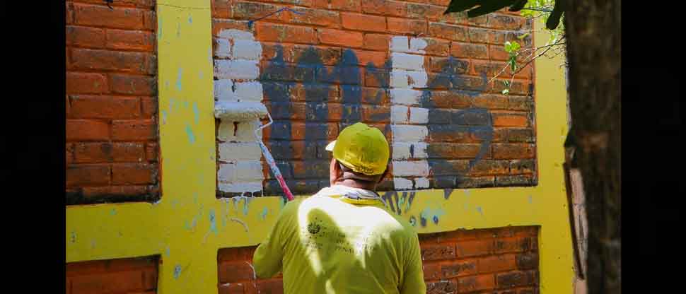 Privados de Libertad continúan atendiendo denuncias ciudadanas para eliminar grafitis pandilleriles