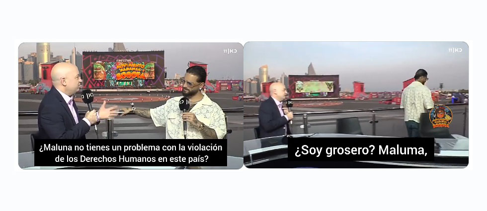 La acción de Maluma en una entrevista que divide opiniones entre quienes lo aplauden y condenan por derechos humanos en Qatar 2022