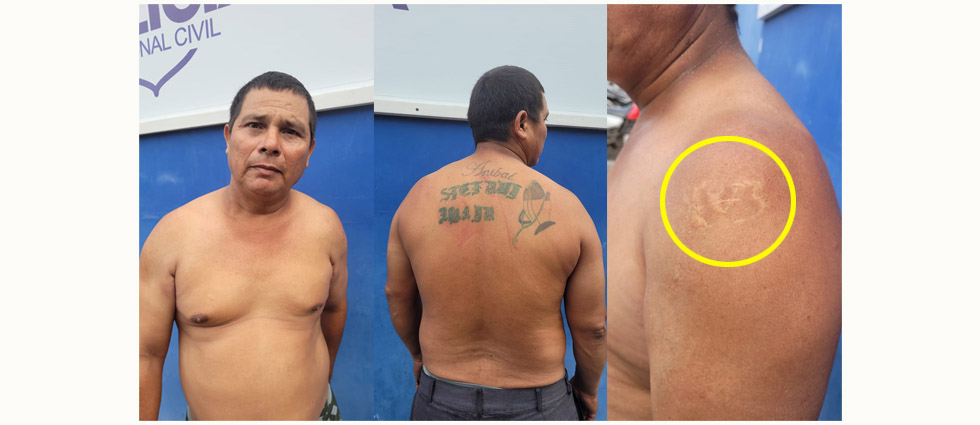 A la cárcel otro pandillero más que borró sus tatuajes sin considerar que ya estaba registrado en el sistema