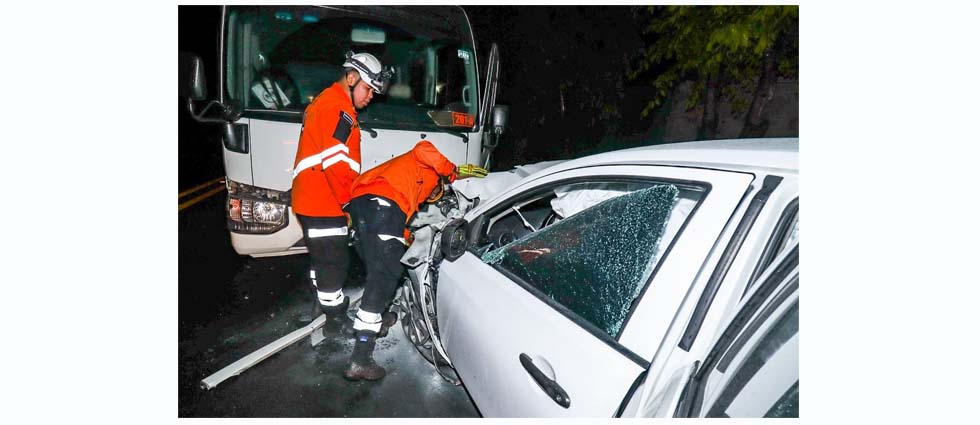 Conductor se duerme al volante y deja varios lesionados sobre el bulevar Venezuela