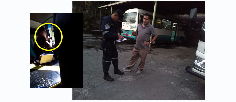 Ubican y sancionan a motorista que fue captado manipulando el celular mientras conducía