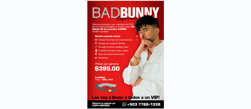 Crítican elevado precio por un palco para concierto de Bad Bunny: «¡A empeñar la moto, papa!»