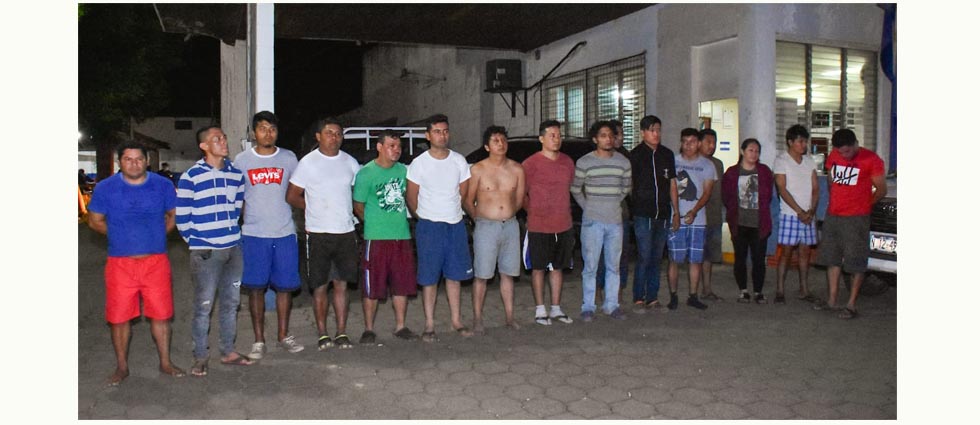Operativo policial deja captura de 18 pandilleros de la 18-S que operaban en alrededores del lago de Coatepeque