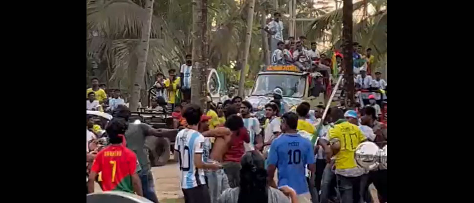Aficionados indios de Brasil y Argentina protagonizan batalla campal discutiendo quién es mejor