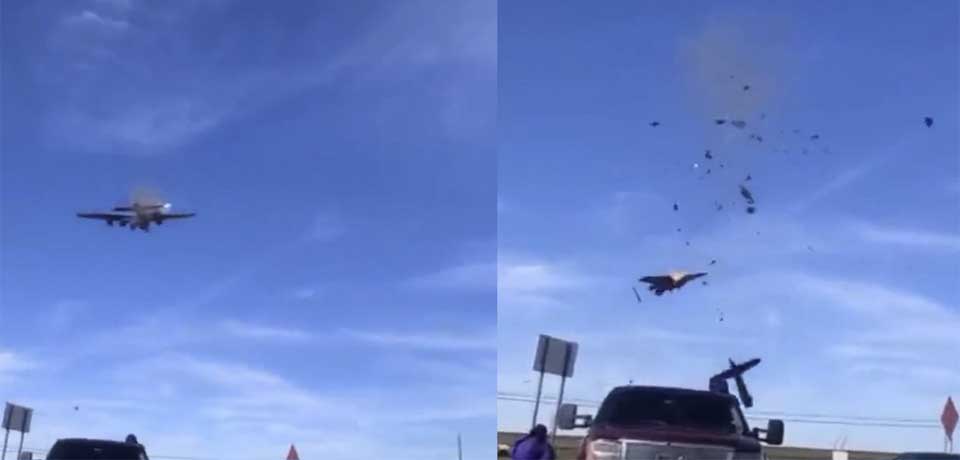 VIDEO: Captan dramático choque entre dos aviones en Dallas, Texas