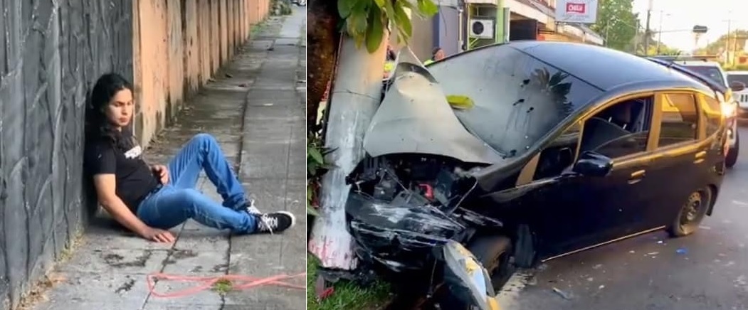 Joven conductor da positivo en el alcotest tras chocar en la 75 Avenida Norte de San Salvador