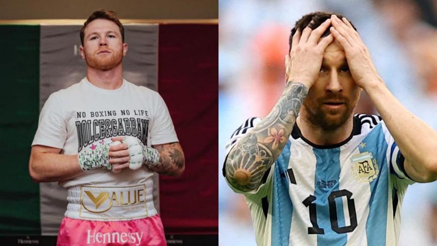 “Canelo” Álvarez explota y amenaza a Messi por pisotear la camisa de México