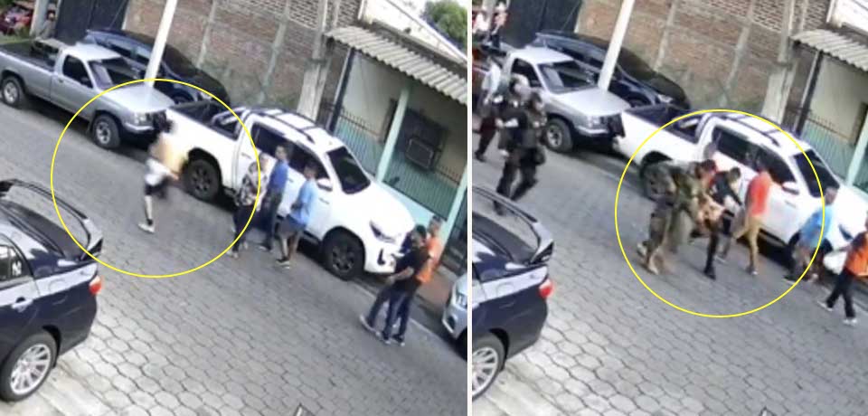 VIDEO: Capturan a pandillero que intentó escapar de un grupo de soldados