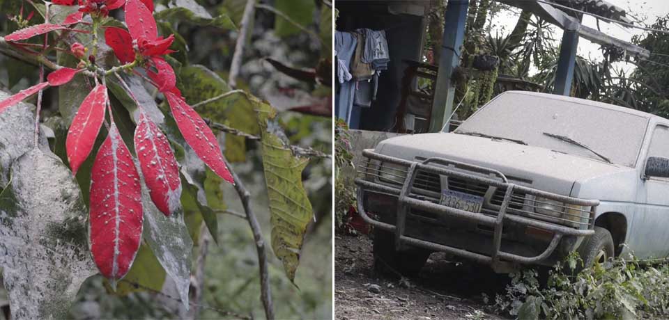 Reportan caída de ceniza en los alrededores del volcán Chaparrastique