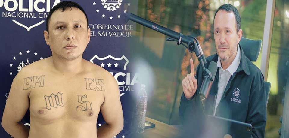 «Nos vamos a encargar que este terrorista pague en prisión», dice ministro Villatoro tras captura de peligroso MS