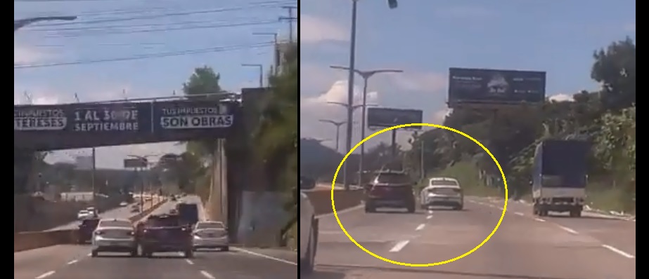 Captan a dos conductores imprudentes mientras pelean vía en bulevar Monseñor Romero | VIDEO