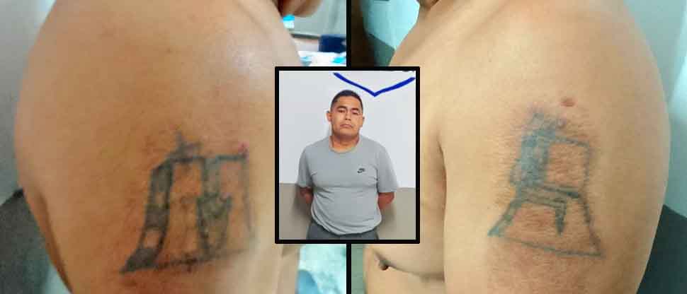 Gatillero intentó quemarse los tatuajes de la MS por temor a ser capturado
