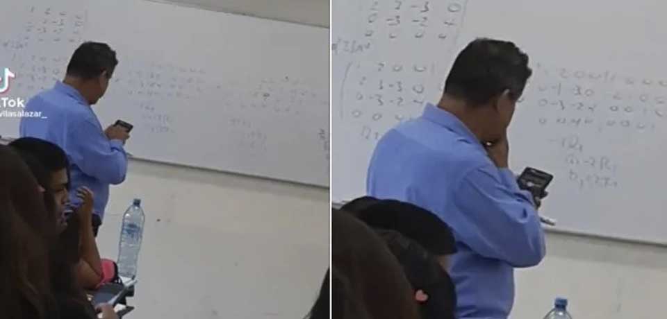 Profesor no es capaz de resolver examen que le dejó a sus alumnos