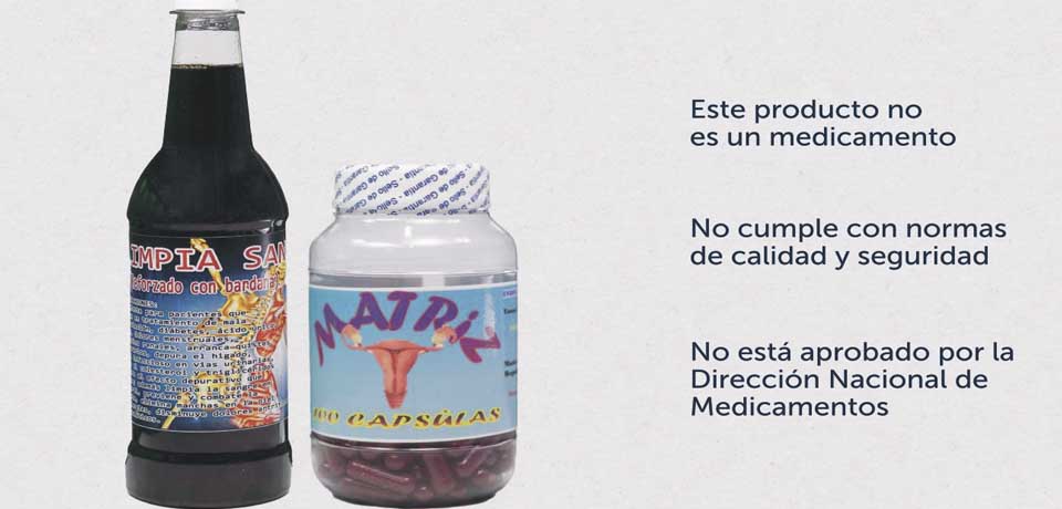 DNM pide a la población no consumir productos no autorizados