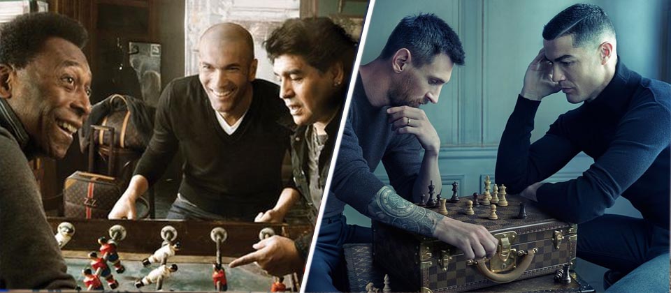 Marca de moda que juntó a Messi y Cristiano en un foto, lo hizo antes con Pelé y Maradona