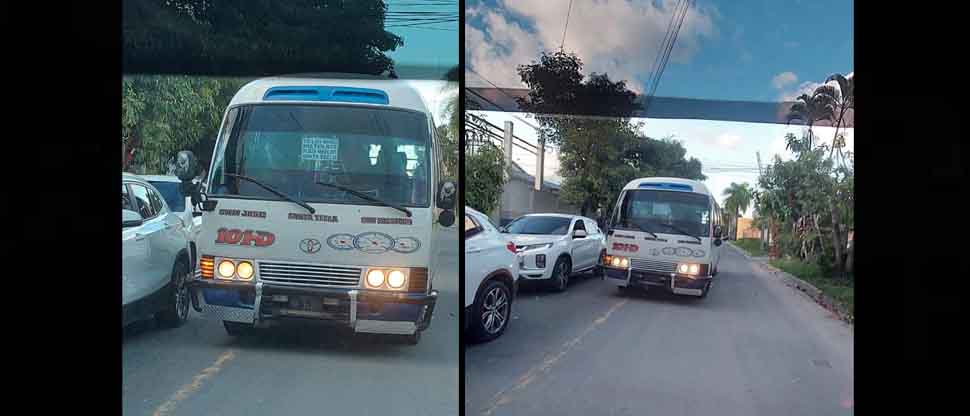 Por “ahorrar” unos minutos de tráfico, microbusero pudo ocasionar un accidente tras circular en sentido contrario