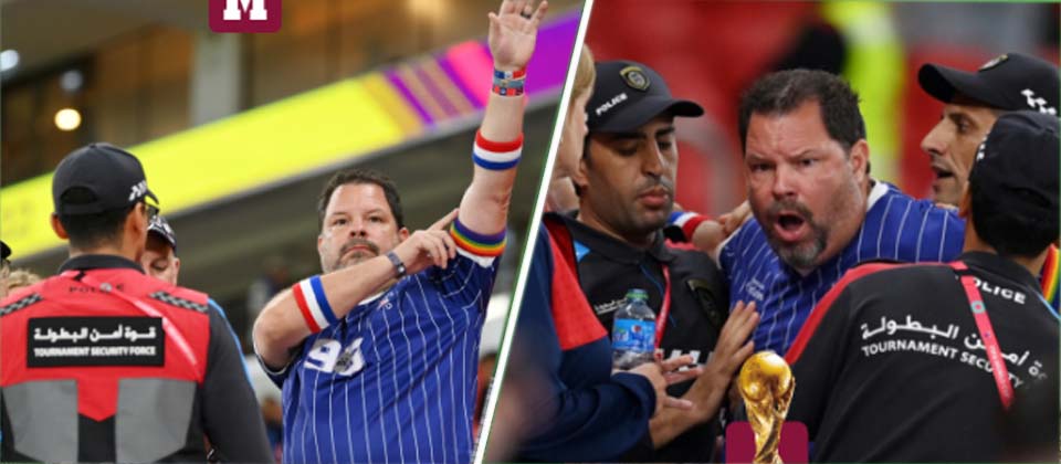 Sacan a aficionado norteamericano por portar un brazalete arcoíris